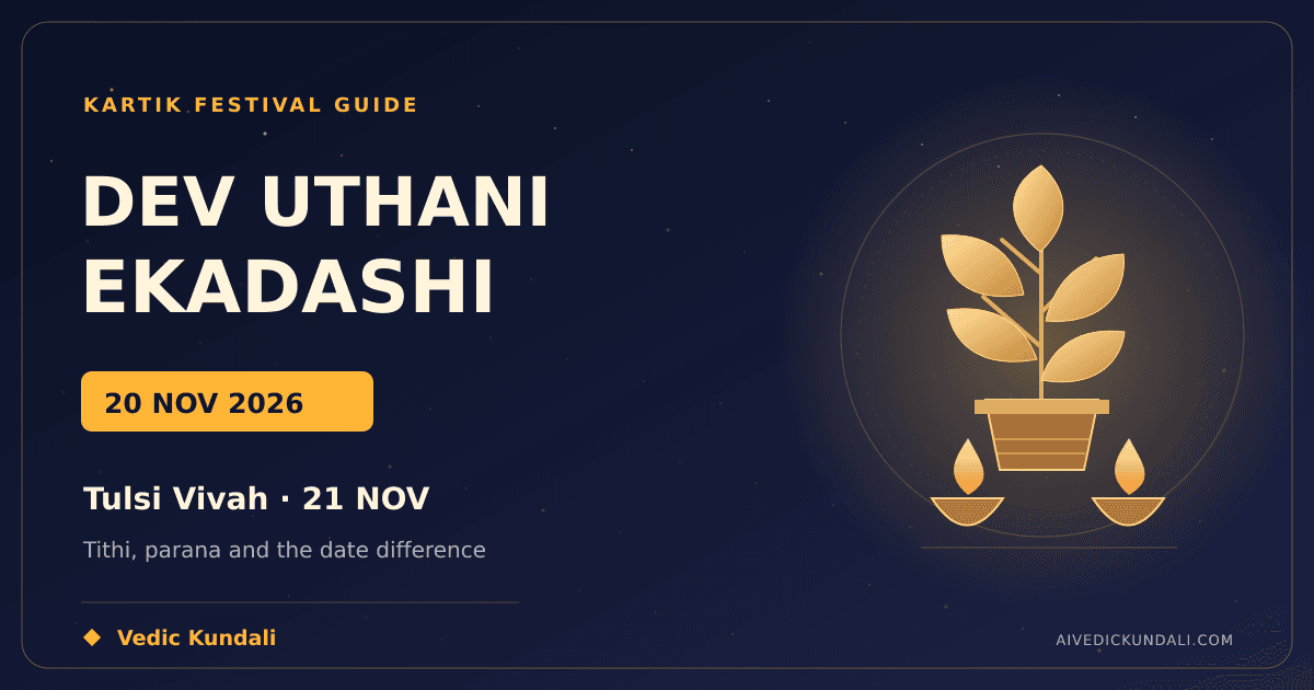 Dev Uthani Ekadashi 2026: Date, Tulsi Vivah and Parana