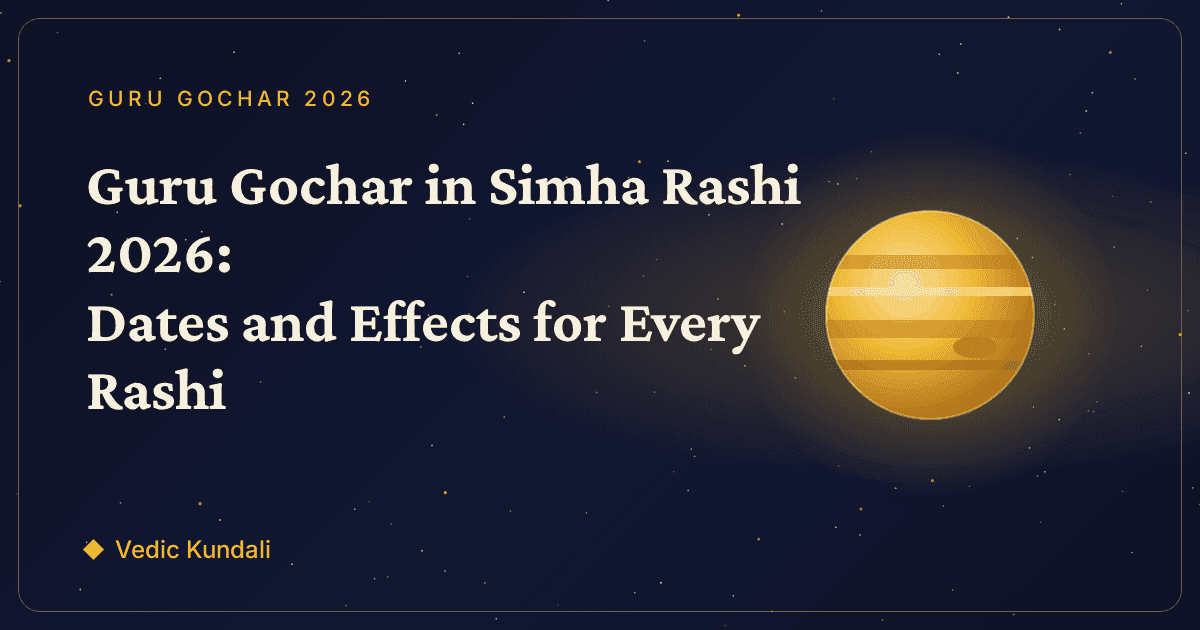 Guru Gochar in Simha Rashi 2026: Dates and Effects