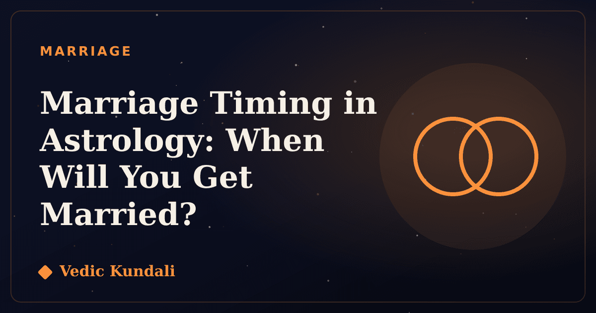 Marriage Timing in Astrology: When Will You Get Married?