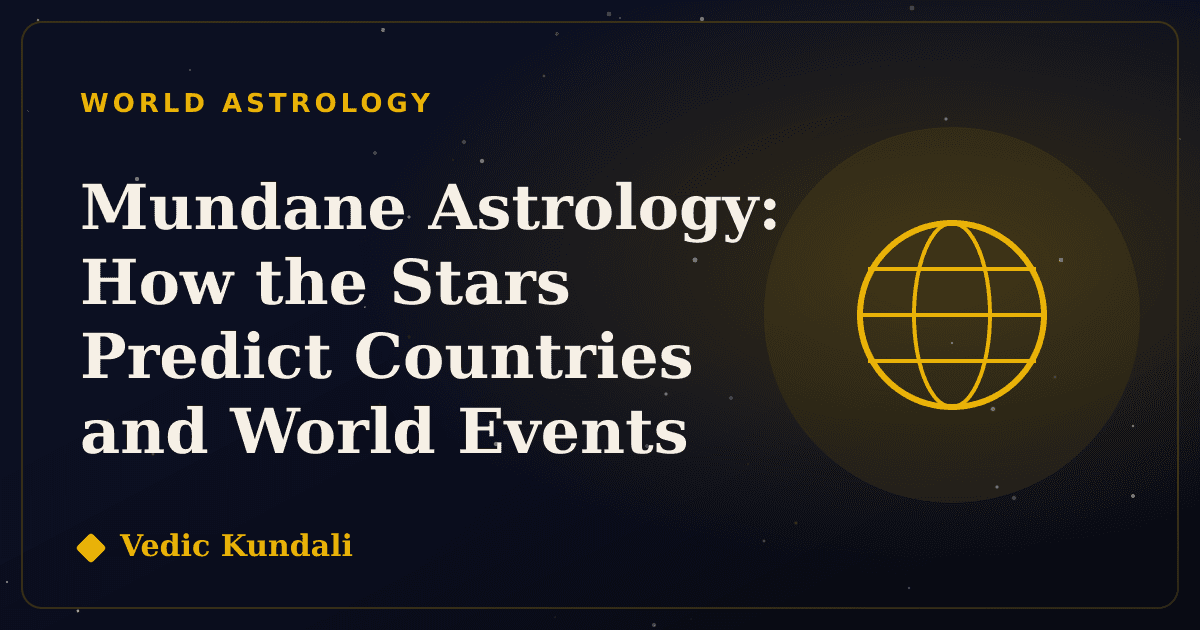 Mundane Astrology: Predicting World and Country Events