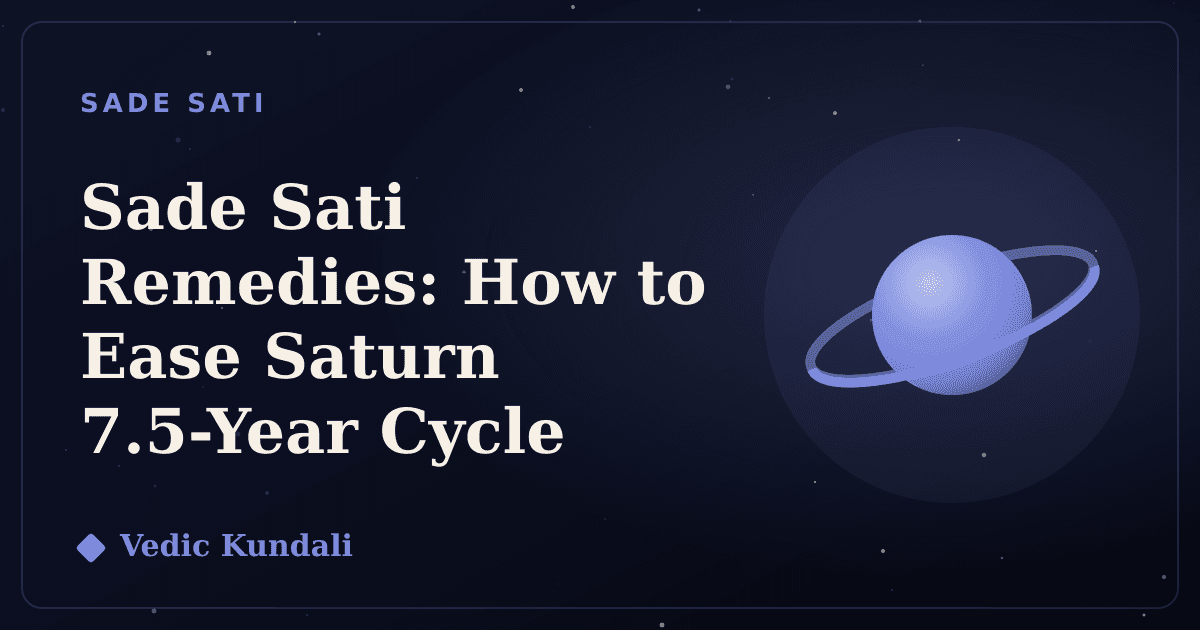 Sade Sati Remedies: How to Ease Saturn 7.5-Year Cycle
