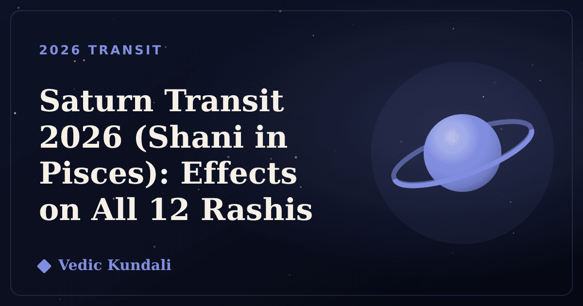 Saturn Transit 2026: Shani in Pisces for All 12 Rashis